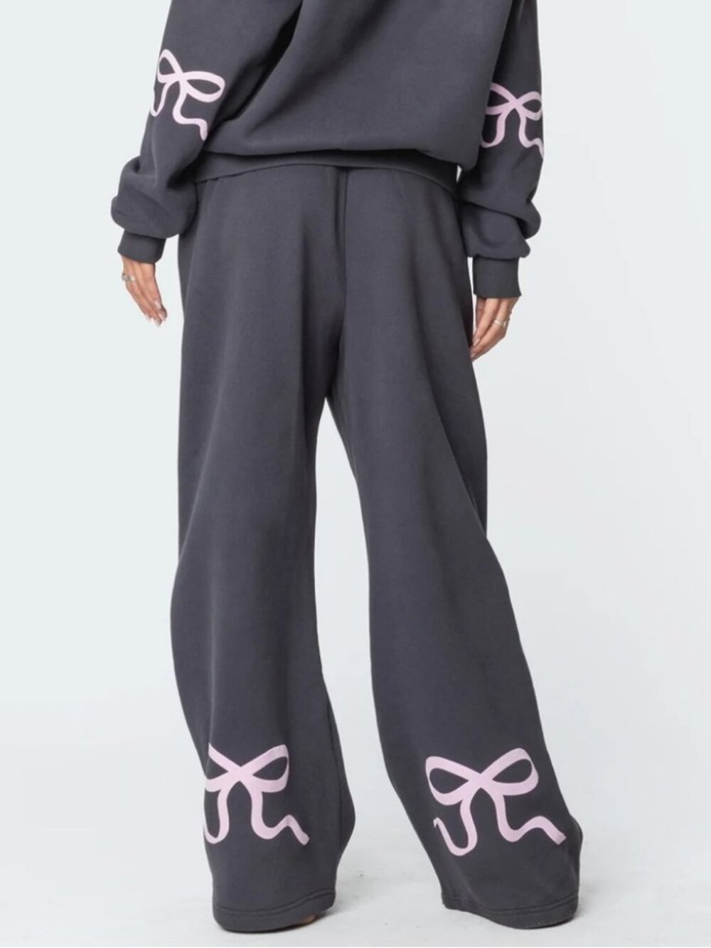 Edikted Bonney Bow Detail Sweatpants